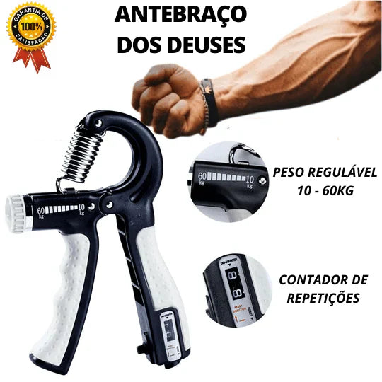 Hand Grip - Fortalecedor de Braços Resistente e Ajustável 10 a 60kg