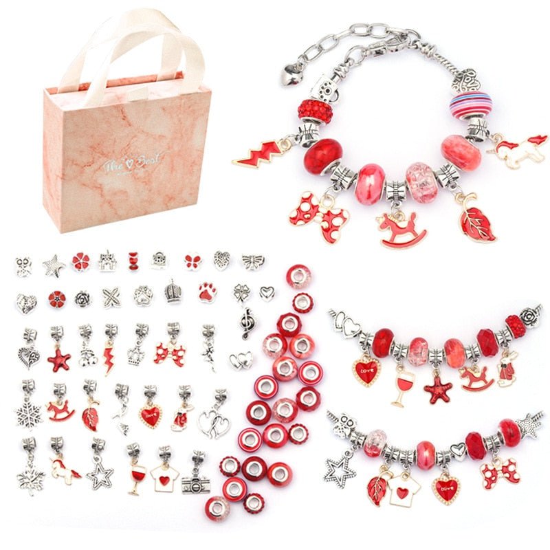 Kit Bracelete Feminino com 63 Peças